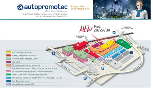 piantina Autopromotec 2019